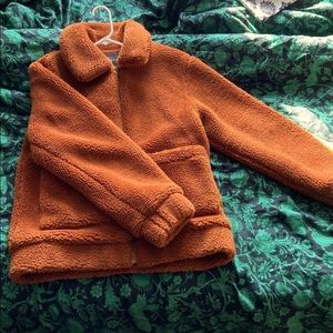 Faux Fur Orange Jacket